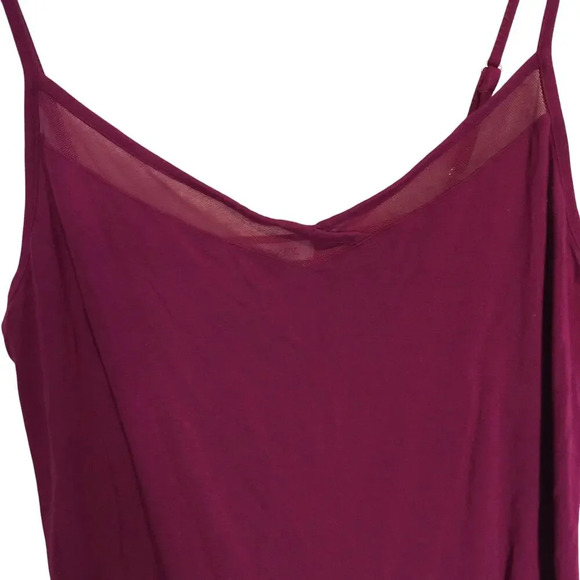 JOCKEY Women's size M Mesh trim Plum camisole tank top - Picture 2 of 4